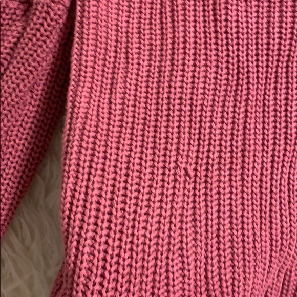 Free People Damsel Pink Bell Sleeve Knit Sweater - Picture 5 of 7